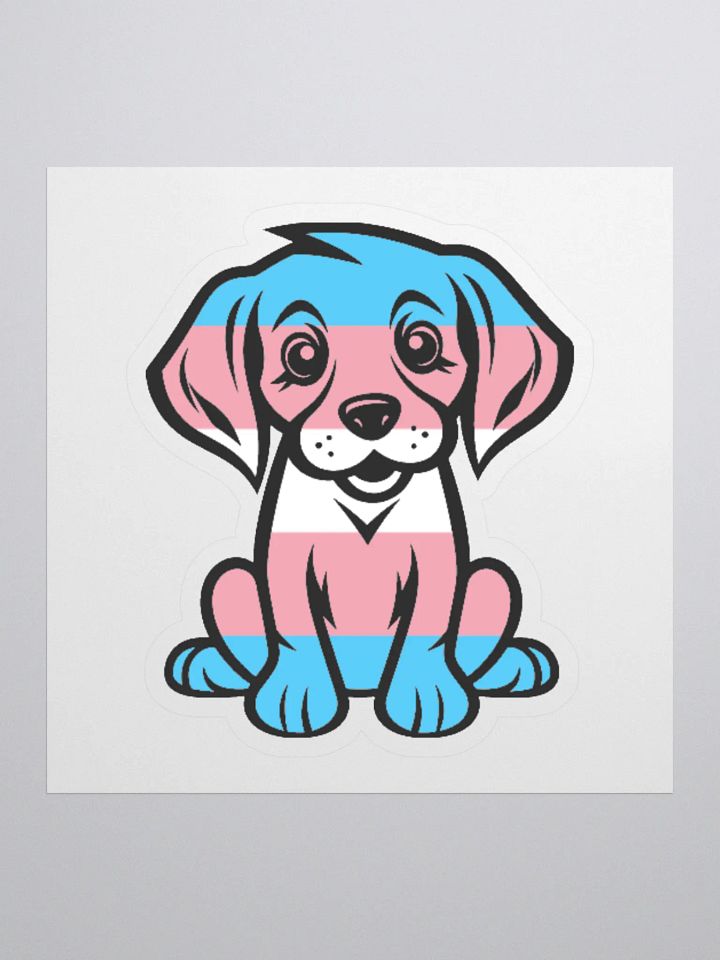 Transgender Pride Puppy Sticker product image (1)