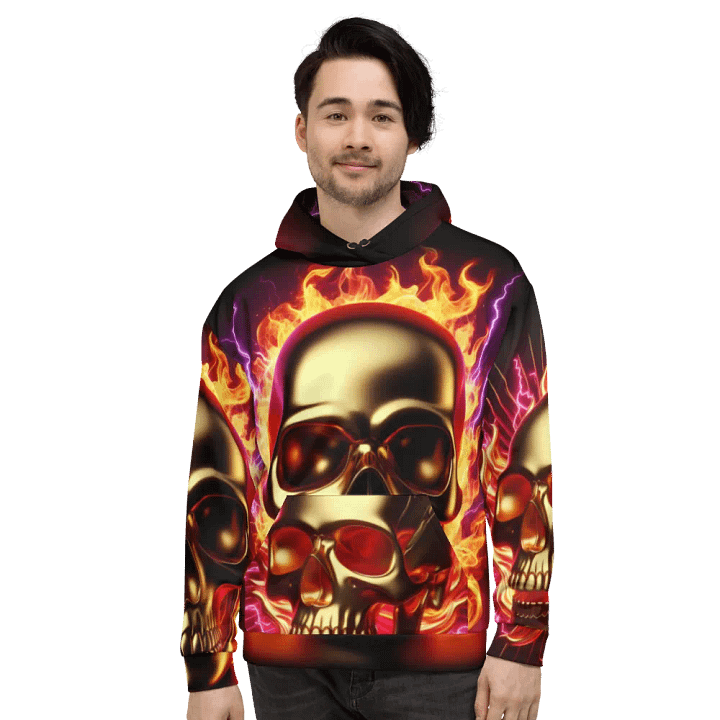 Golden Print - Unisex Skull Hoodie #6 product image (2)