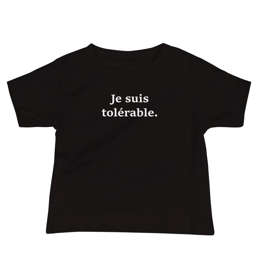 ''Tolérable'' T-shirt à manches courtes en jersey pour bébé product image (3)