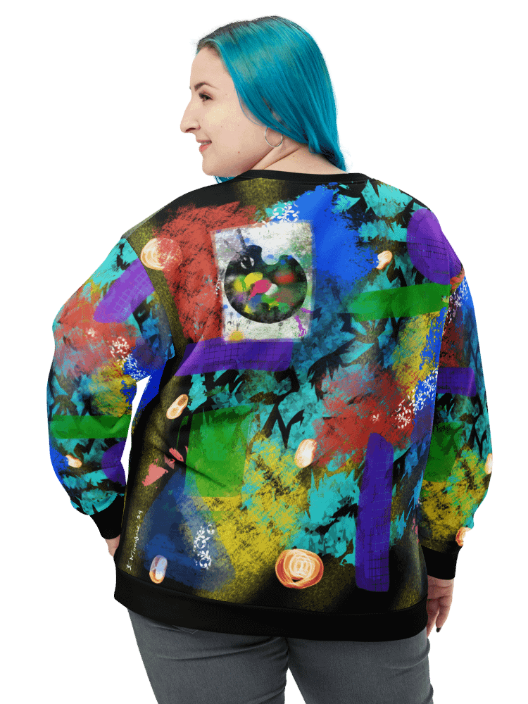 AbstractWear #2 Unisex Art Sweatshirt/Night-Flower product image (5)