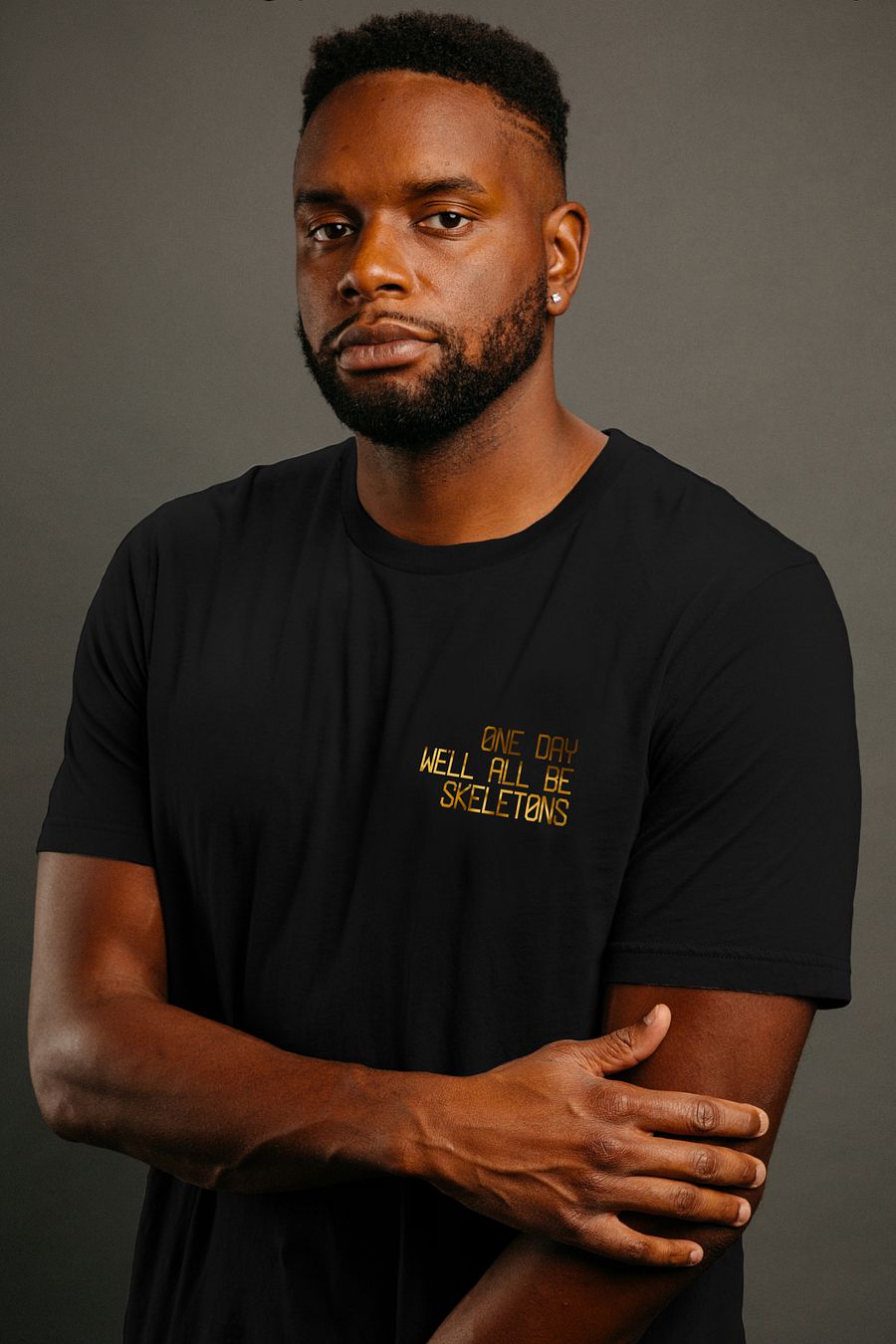 ONE DAY WE'LL ALL BE SKELETONS TEE - BLACK product image (2)