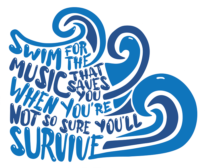 Swim for the Music Sticker | Jack's Mannequin Lyric product image (1)