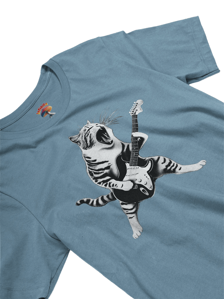 CAT PLAYING GUITAR T-SHIRT product image (3)
