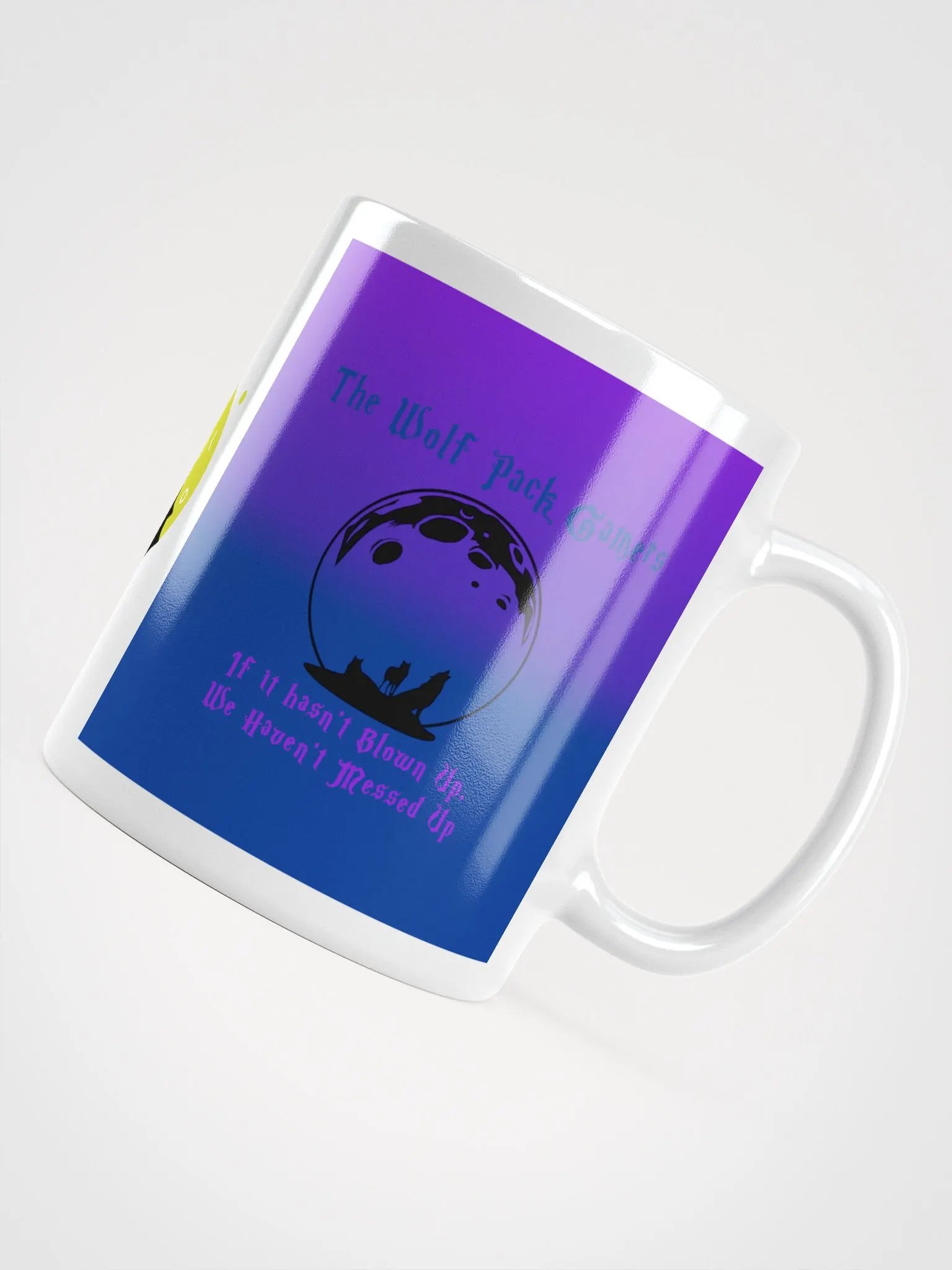 The Wolf Pack gamers Gaming Motto with Moon Mug product image (4)