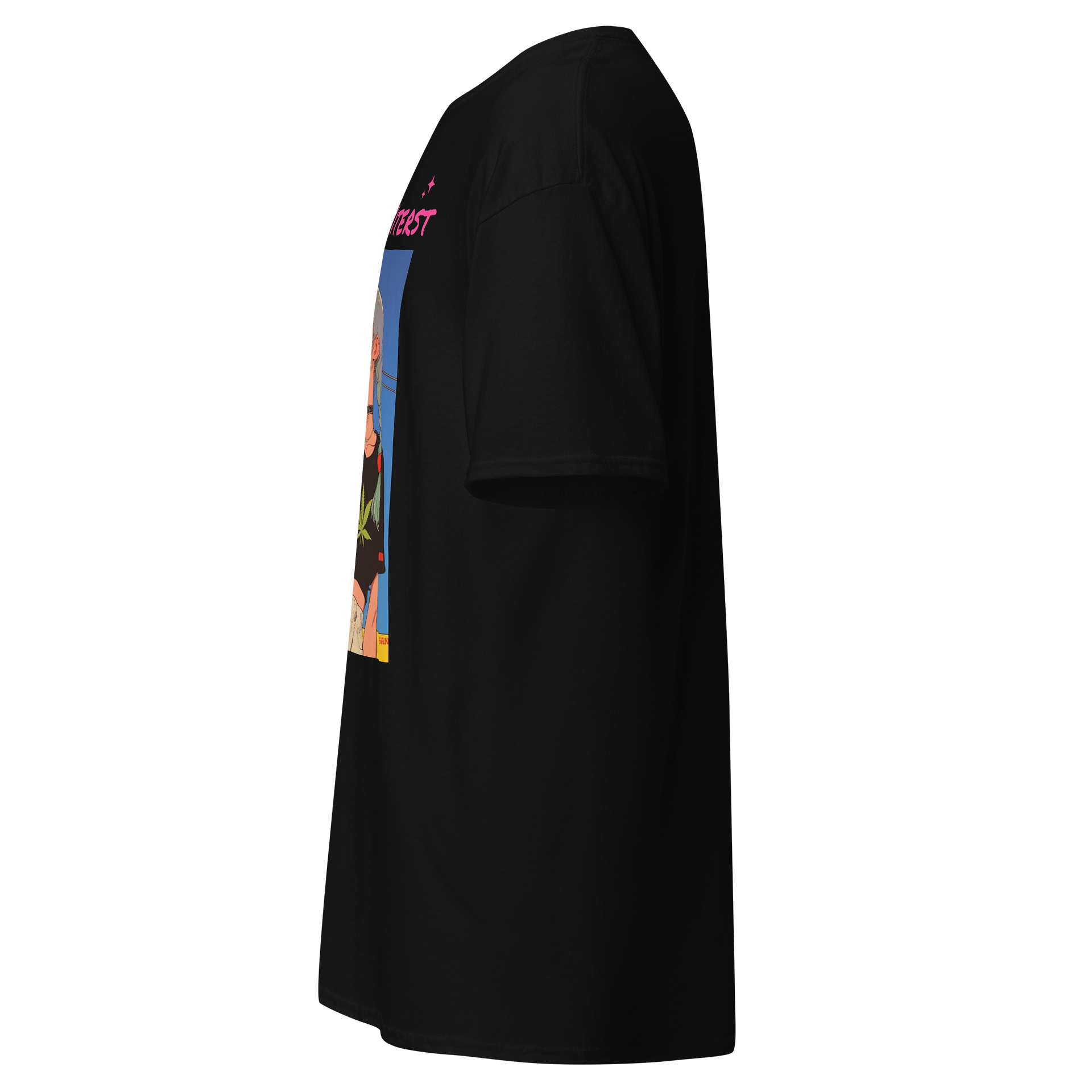 Viterst Anime Crop Top – Light Blue Braided Hair Aesthetic Heavyweight T-Shirt | Streetwear Pinterest-Inspired Fashion product image (5)