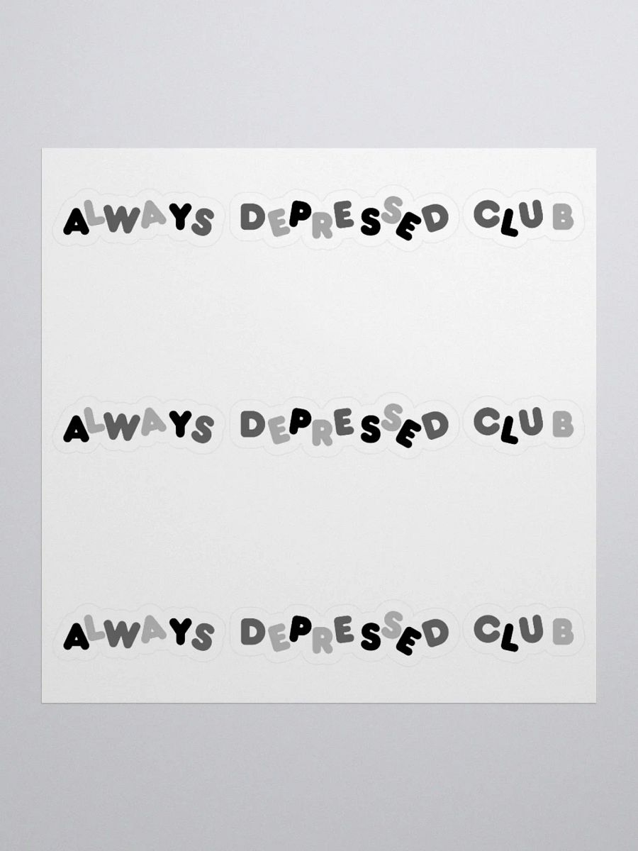 ALWAYS DEPRESSED CLUB Stickers product image (3)