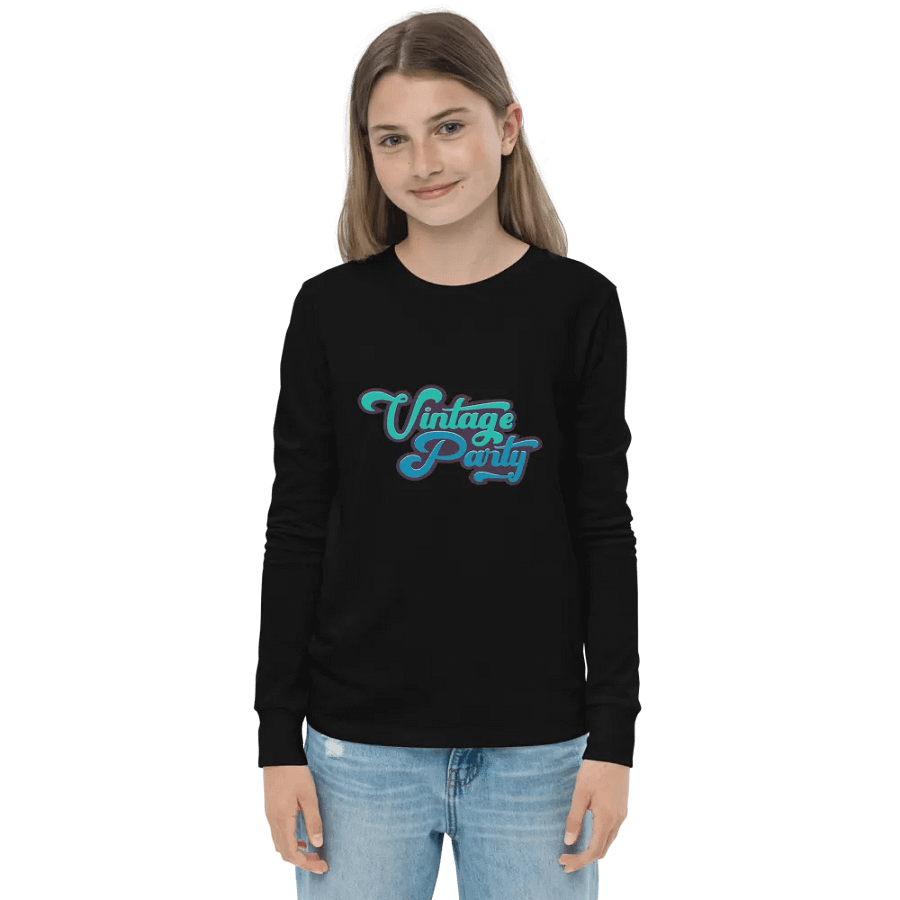 Vintage Party Vibes Youth Long Sleeve T-Shirt product image (1)