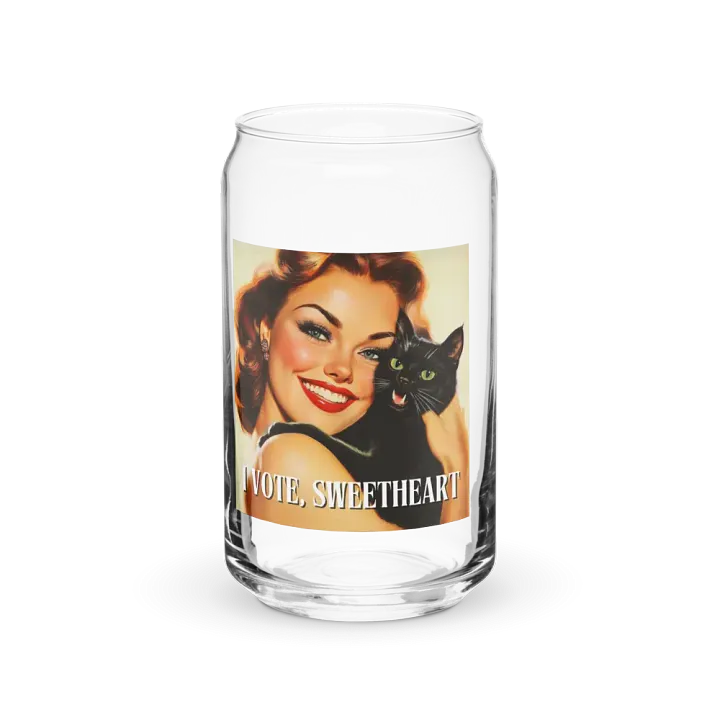I Vote Sweetheart Can-Shaped Glass product image (1)