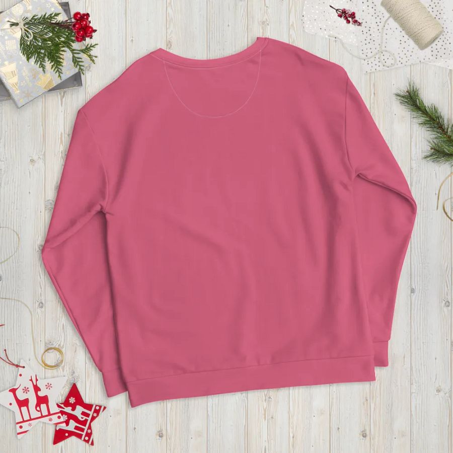 Plain Rosy Pink True Summer Unisex Recycled Polyester Heavyweight Premium Sweatshirt by Treasure Pie product image (12)