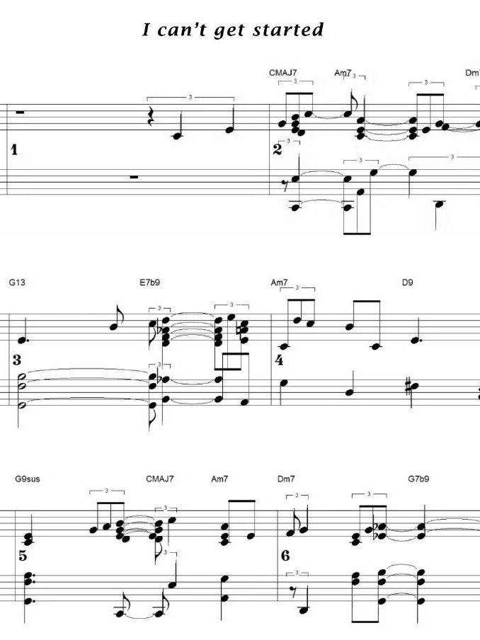 I can't get started - Piano sheet music product image (1)