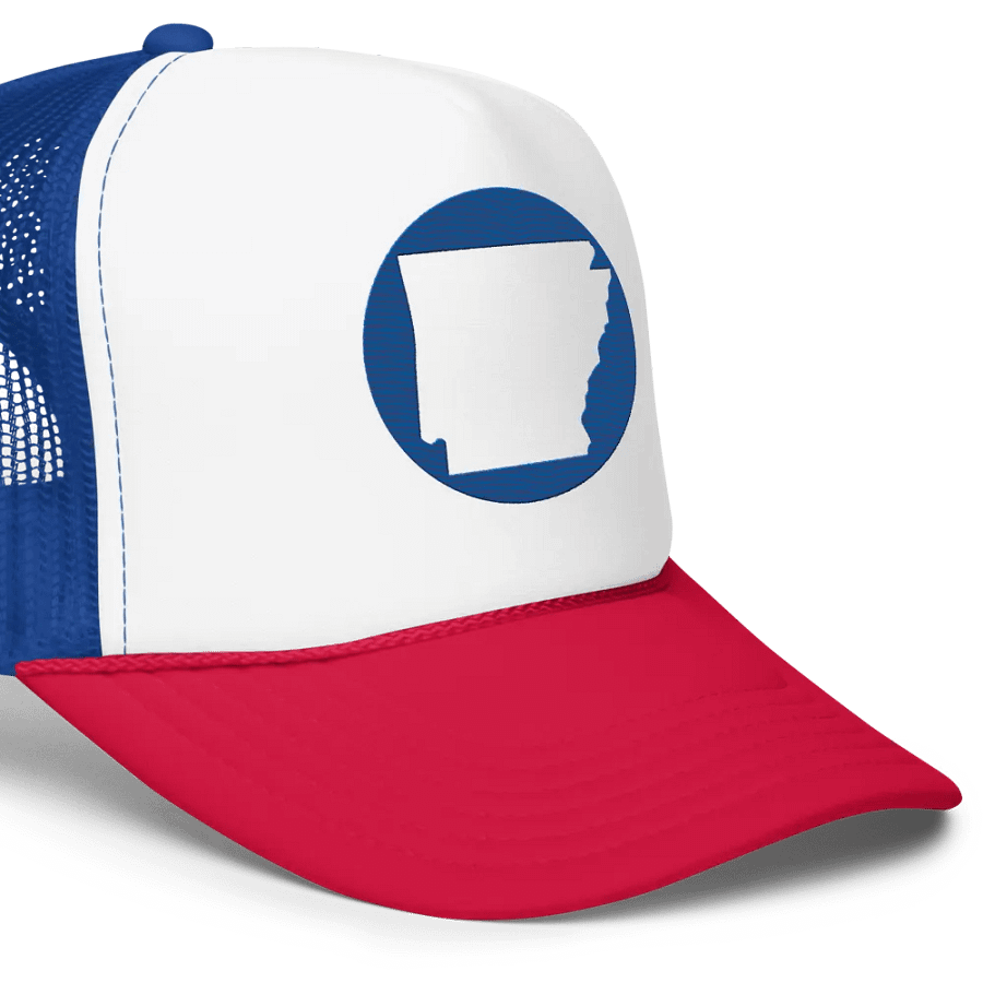Arkansas Blue Dot Foam Trucker Hat product image (23)