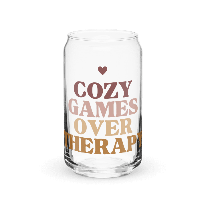 Cozy Games Over Therapy Can Glass product image (2)