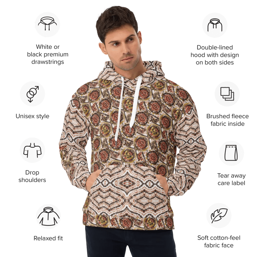 Funky Boho Tie Dye Butterfly Hoodie product image (10)