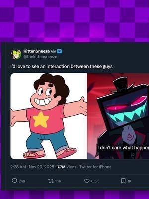 Felt necessary to create a highlight reel of the best QRTs that came from my Steven and Vox tweet that accidentally became a trend of Twitter lmao #hazbinhotel #voxhazbinhotel #stevenuniverse #meme 