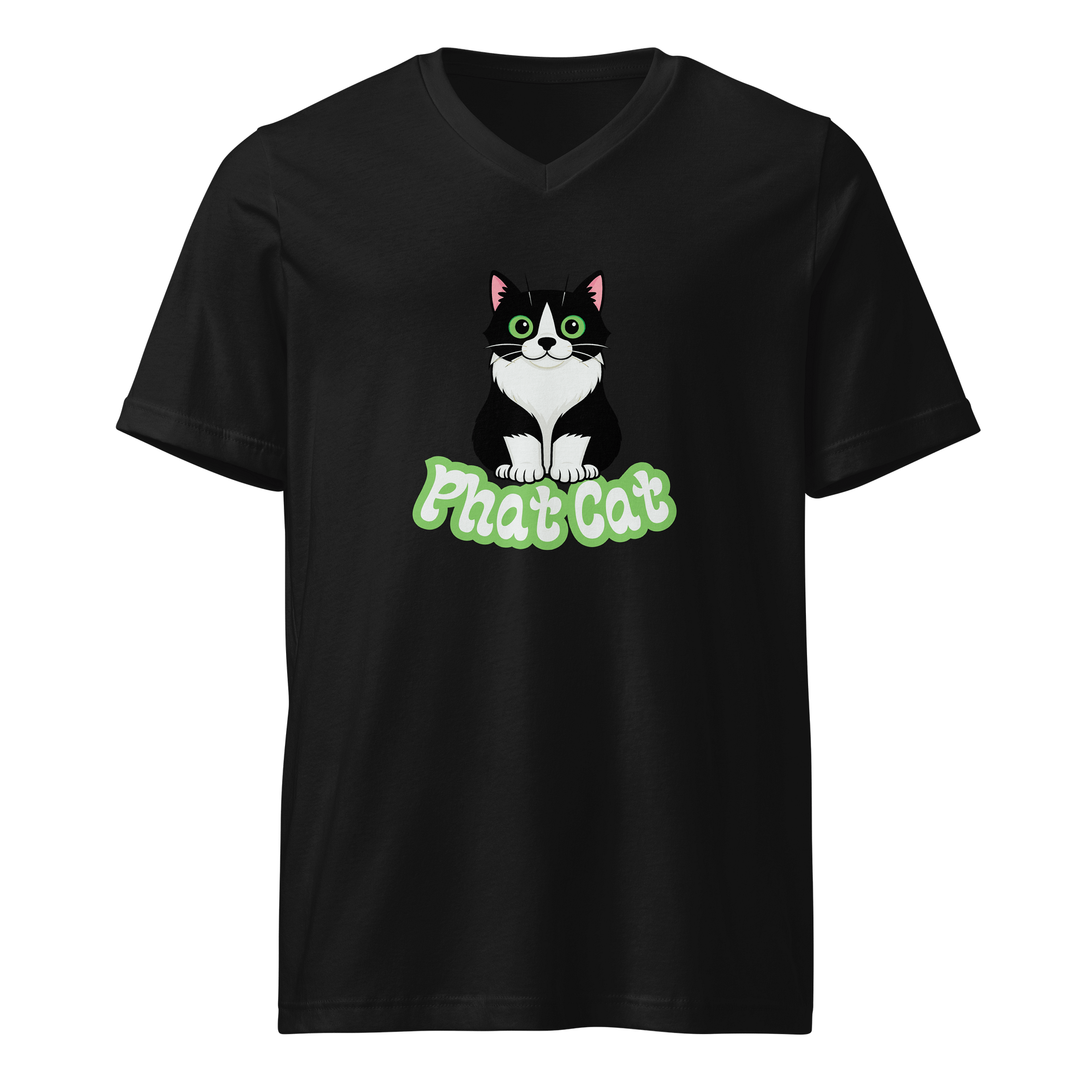 Phat Cat Men's Soft V-Neck (Green) product image (1)