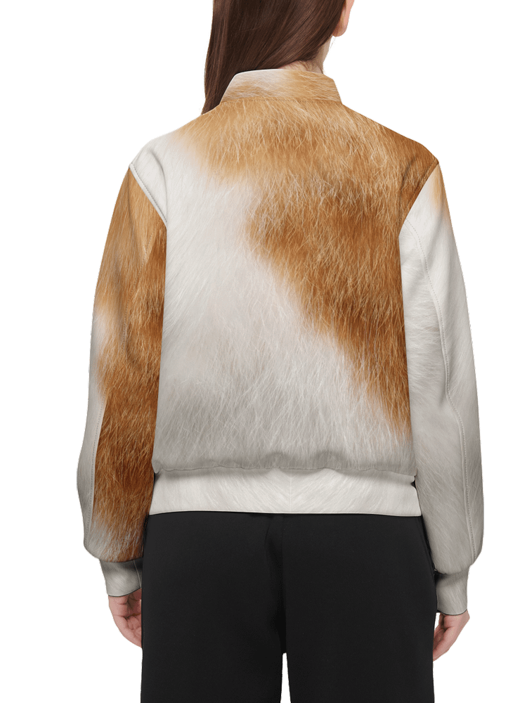 Orange & White Cat Premium Bomber Jacket (Unisex) product image (5)