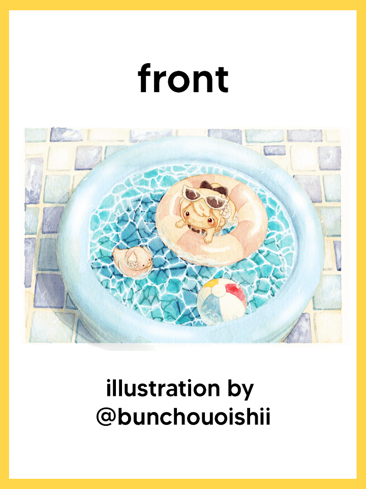 ☀︎ swimsuit Fleur postcard ☀︎ product image (2)