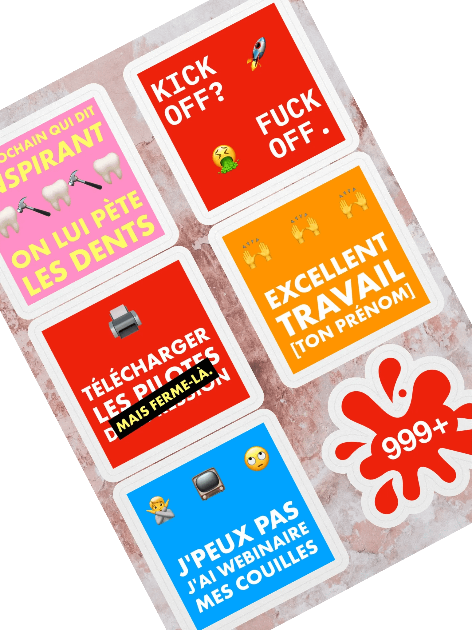 6 stickers fatigue au travail product image (2)