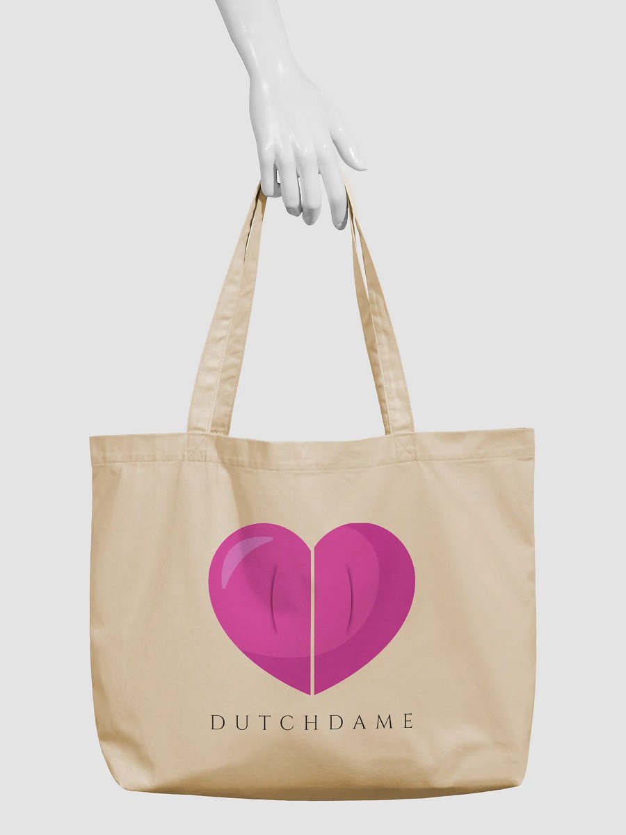 Pink Heart Organic Cotton Tote Bag product image (3)