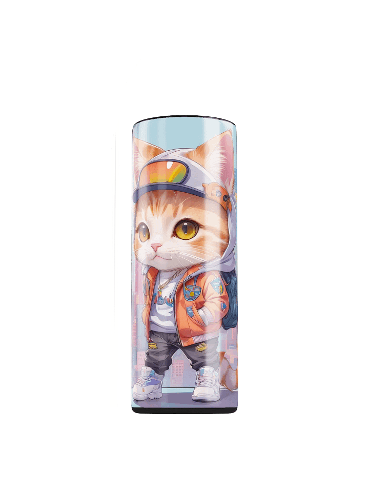 Cute City Kitty Cat 20 oz Skinny Stainless Steel Tumbler - v2 product image (1)