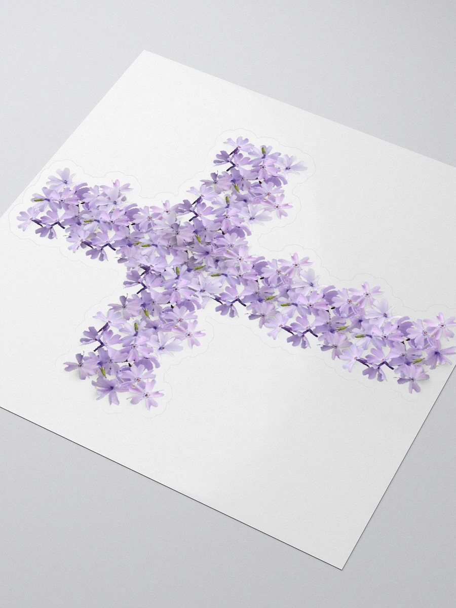 Lilac Floral Cross Sticker product image (3)