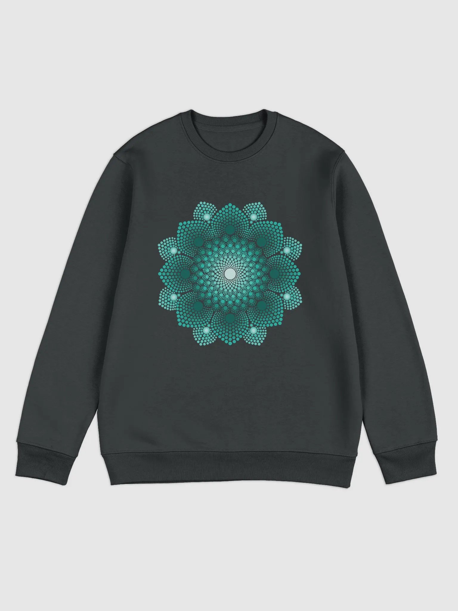 Turquoise Dot Mandala Unisex Eco Sweatshirt product image (2)