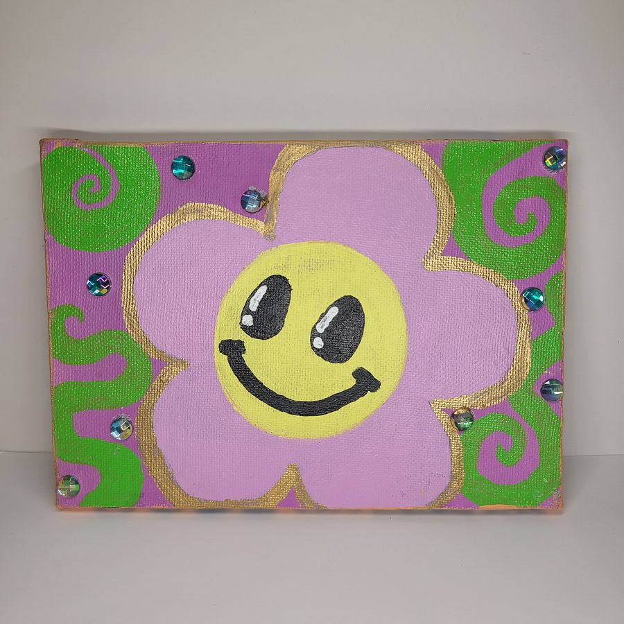 Groovy, Baby! 5x7 painting on canvas product image (1)