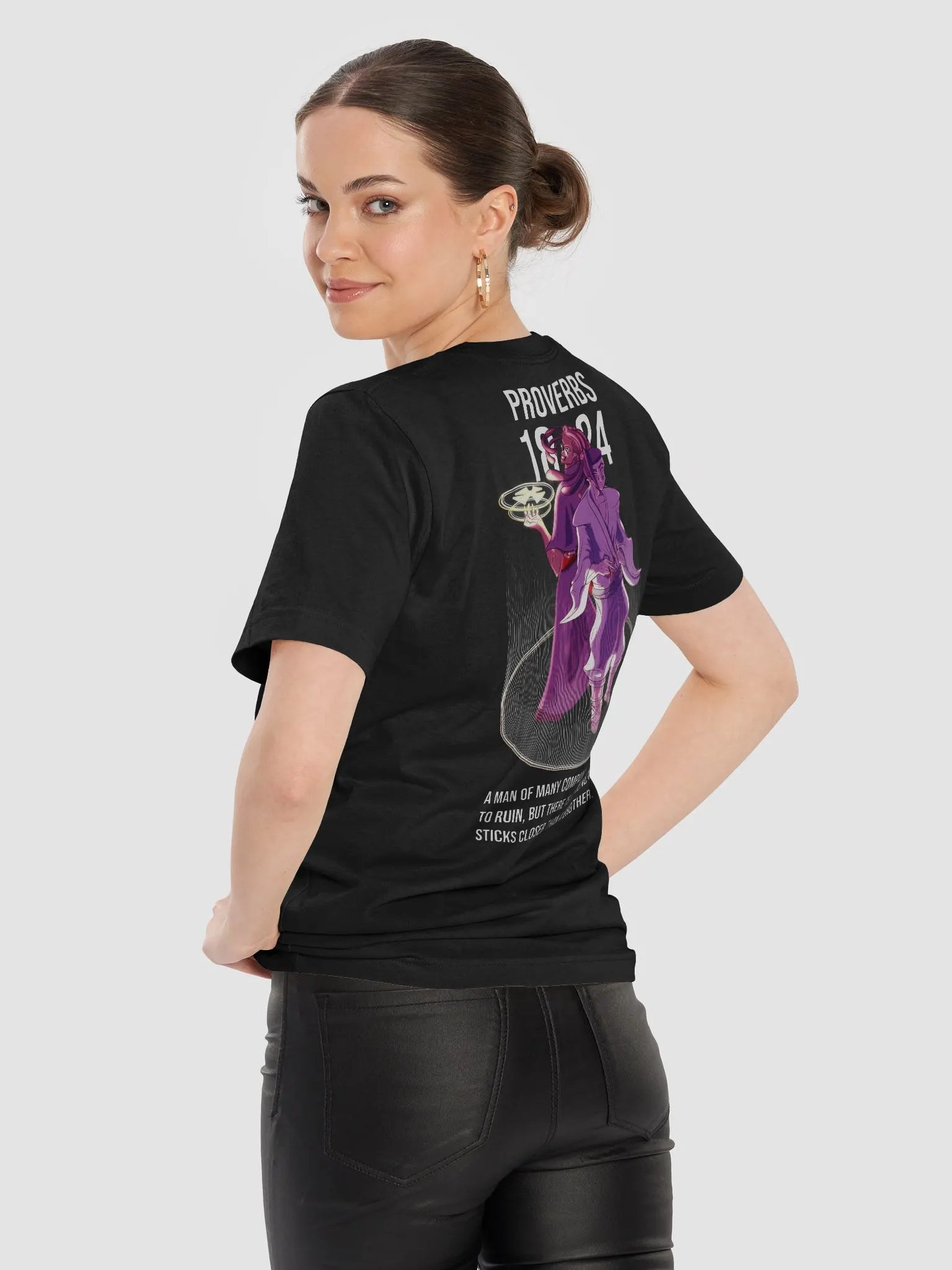 P1824 - You're Too Close Inverted Graphic Long Tee product image (9)