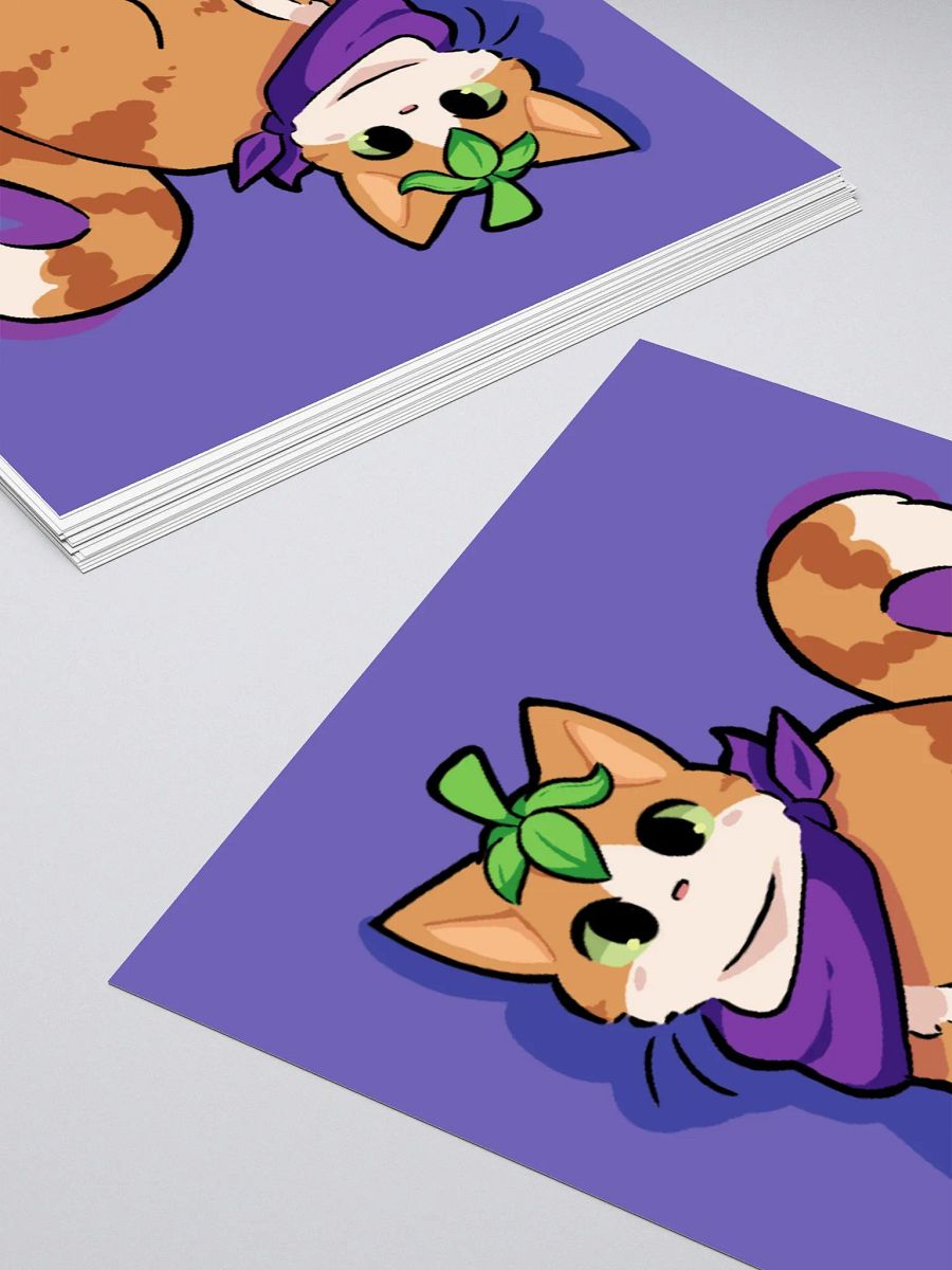 Pumpkin the Cat Eggplant Sticker product image (4)