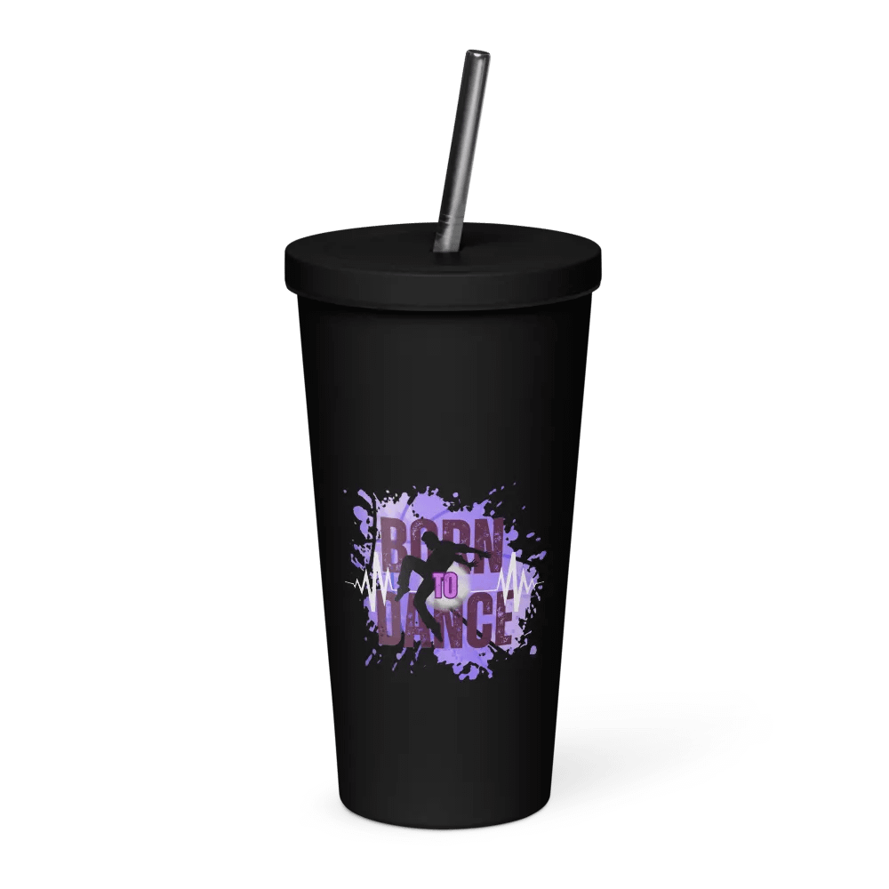 Born to Dance Vibrant Beats His Silhouette Insulated Tumbler product image (44)