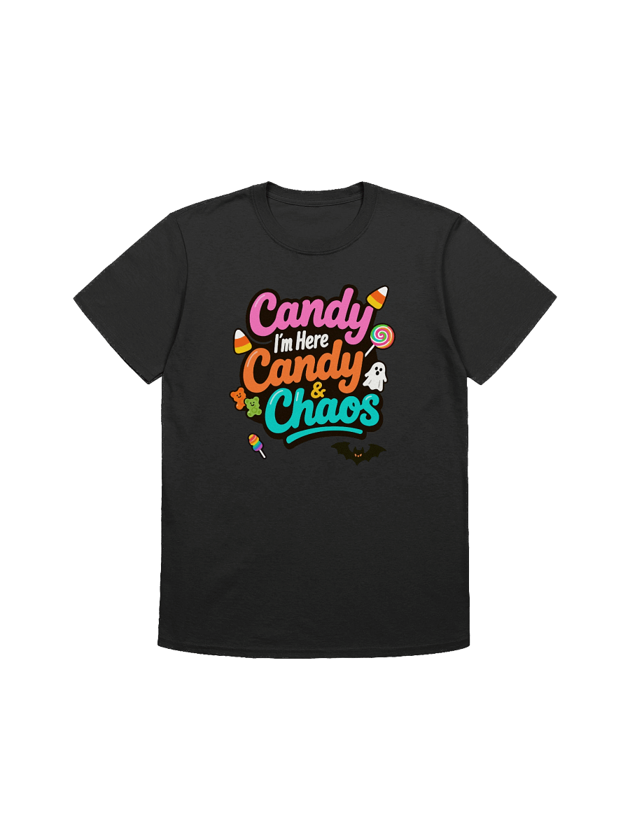 I’m Here for the Candy & Chaos" Halloween T-Shirt – Fun & Spooky 2025 product image (1)