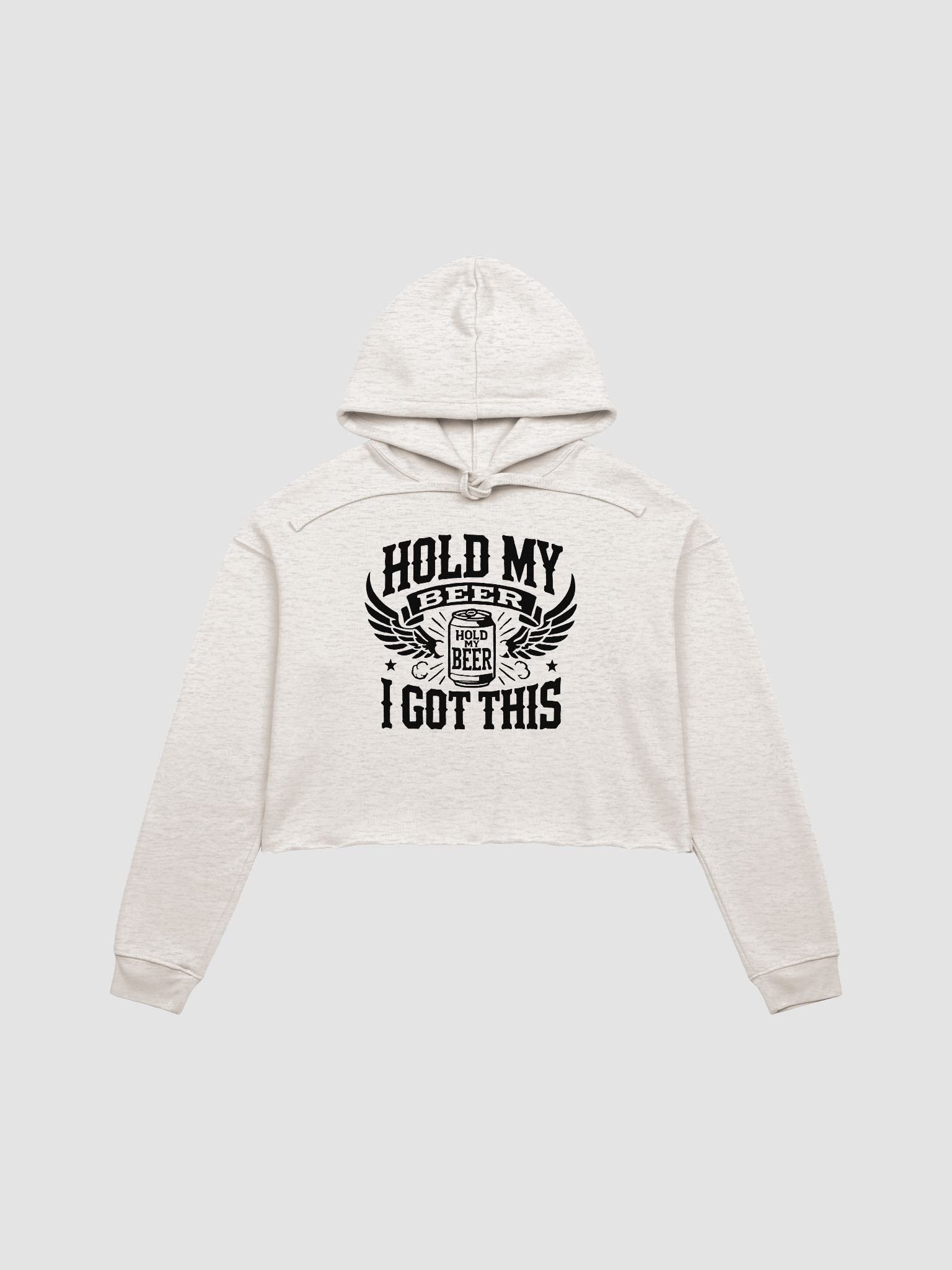 HOLD MY BEER – Crop Hoodie for the Bold Ones product image (1)