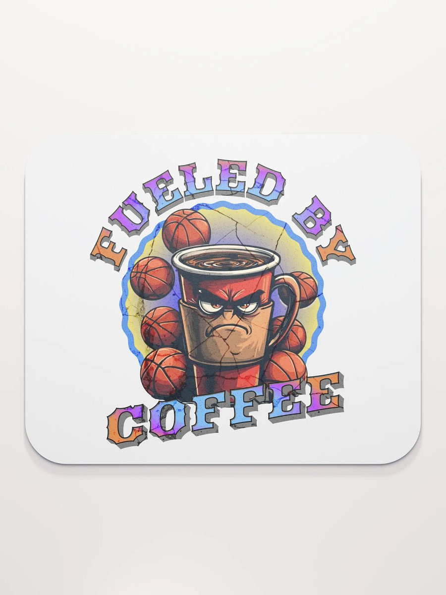Fueled By Coffee Basketball Rugged Mug Mouse Pad product image (1)