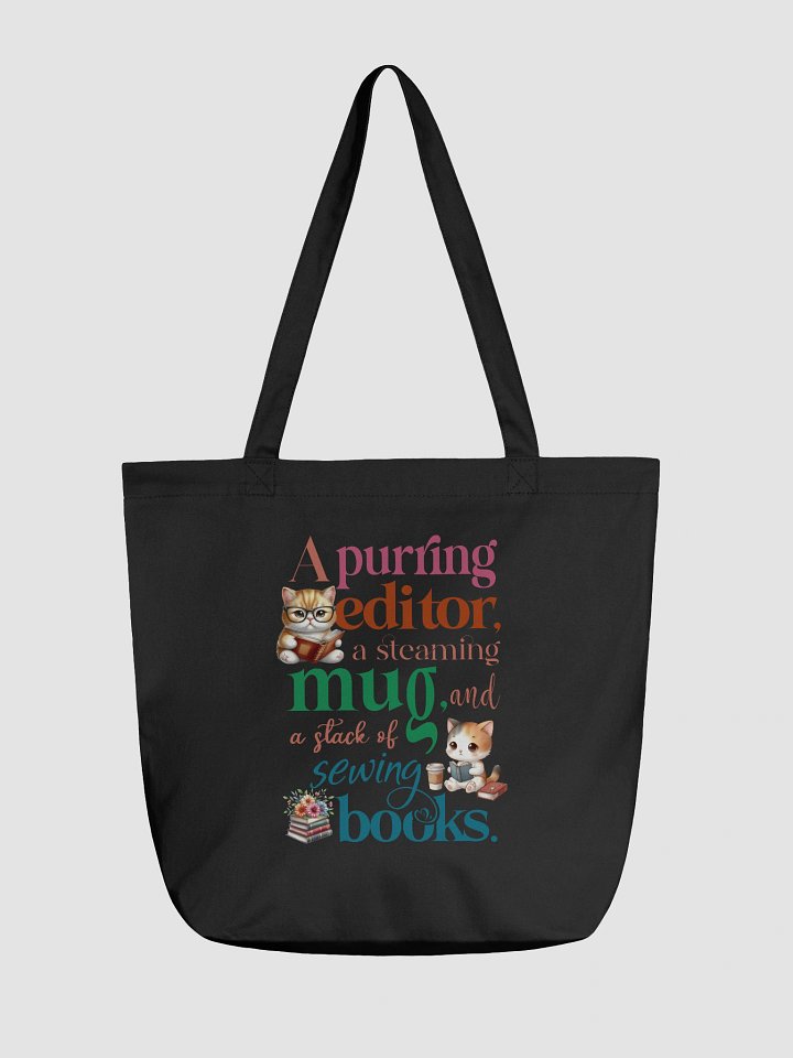 Purring Editor Cat Lover Tote Bag product image (2)