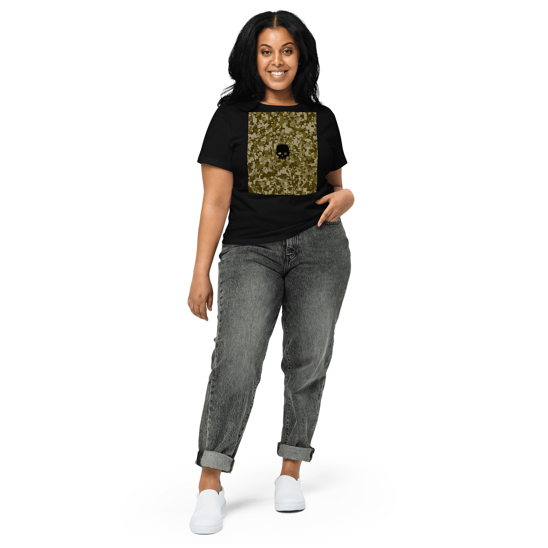 Skull Camo High-Waisted Tee product image (3)