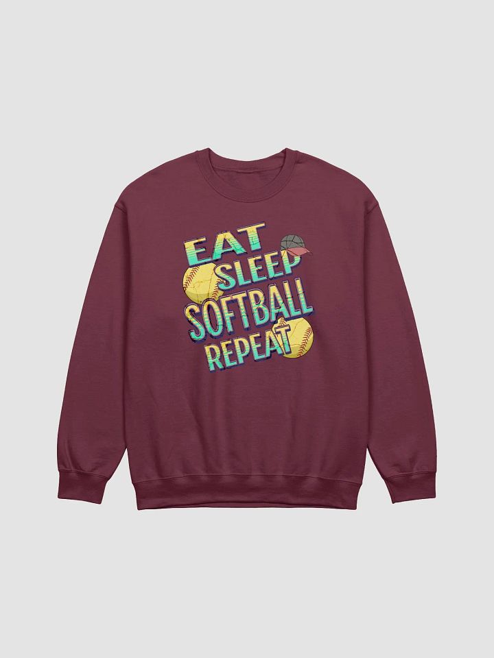 Eat Sleep Softball Repeat Air-Spun Classic Crewneck Sweatshirt product image (9)
