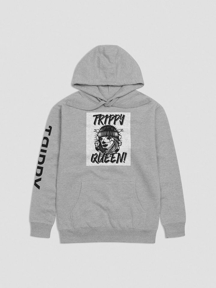 Trippy Queen Hoodie (Front Only) with Black Sleeve Detail. product image (1)