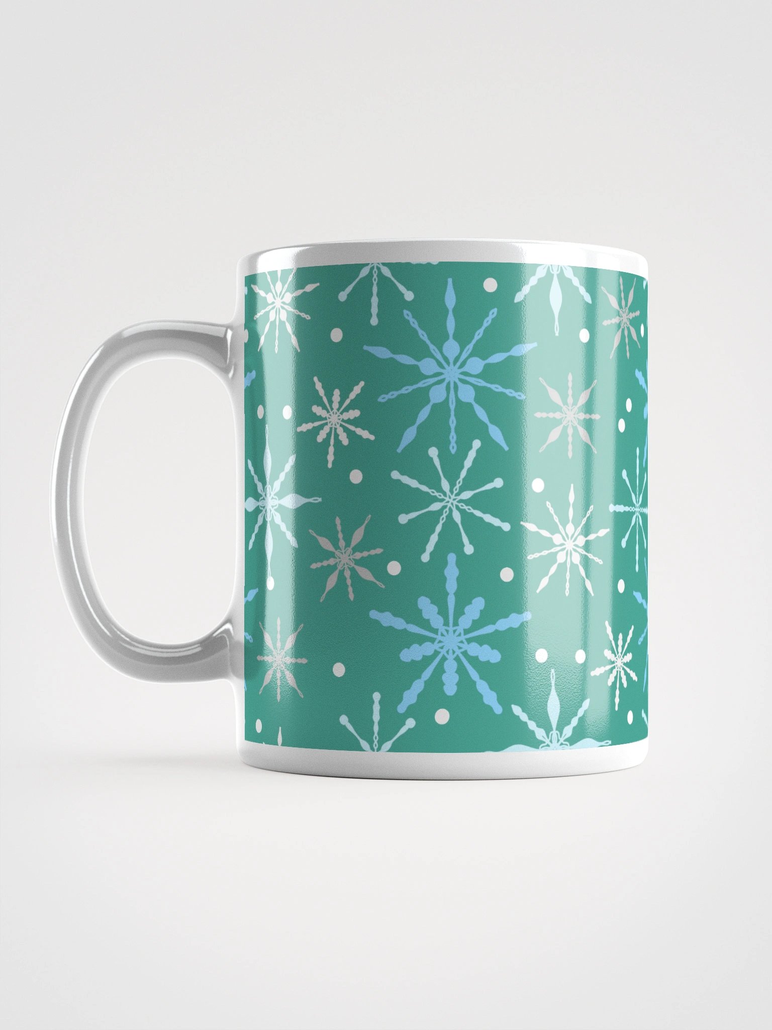 Snowflakes Pattern Mug in Aqua product image (2)
