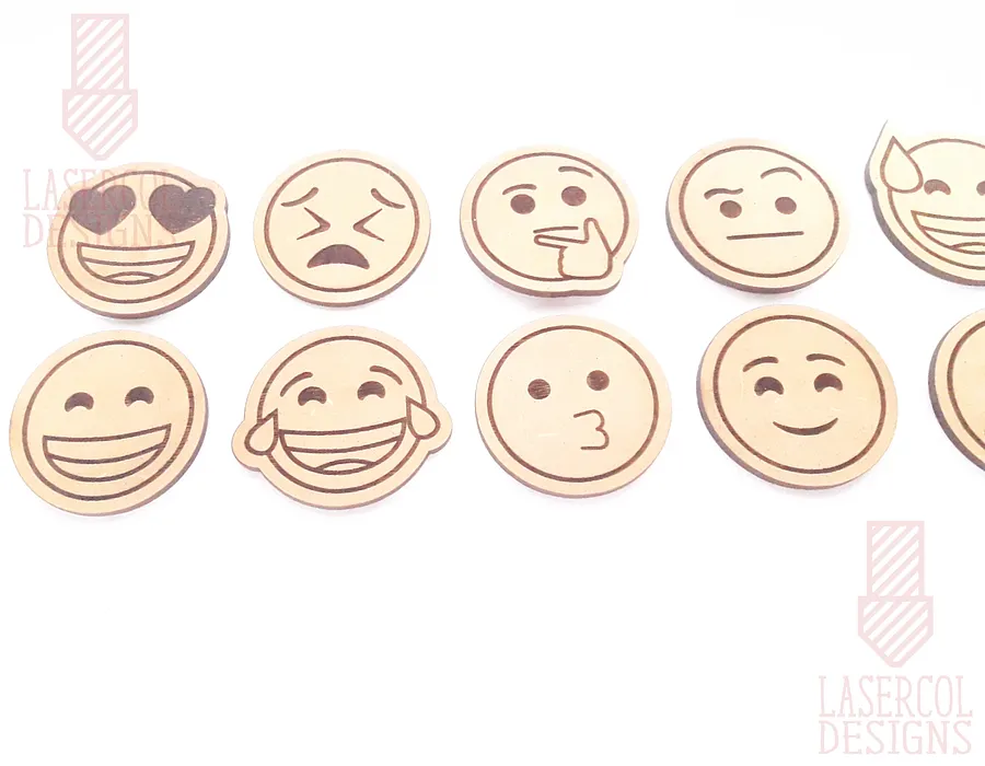 Emojis Set 1 - Laser Cut Files product image (8)