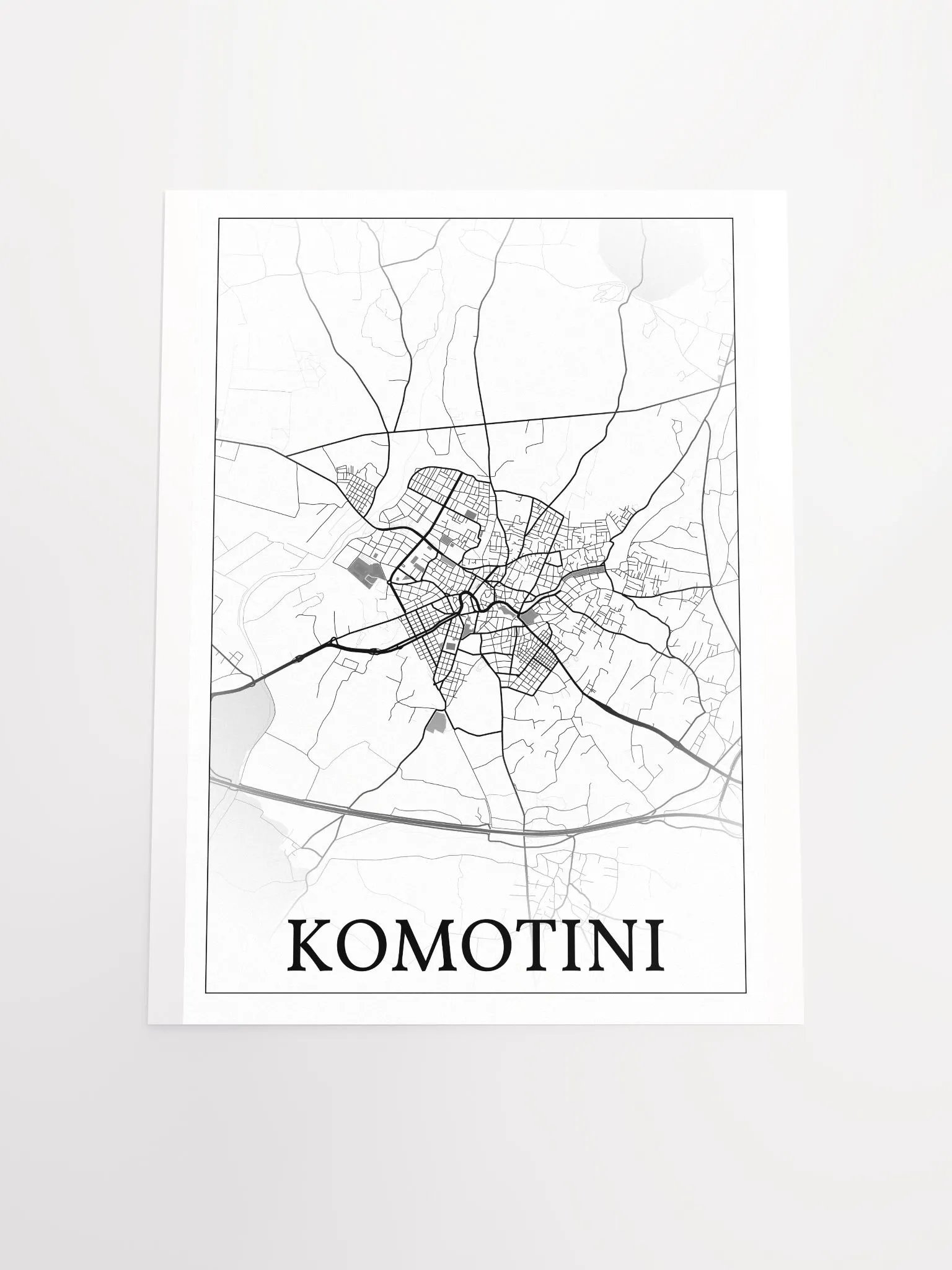 Komotini, Greece, city map print product image (16)