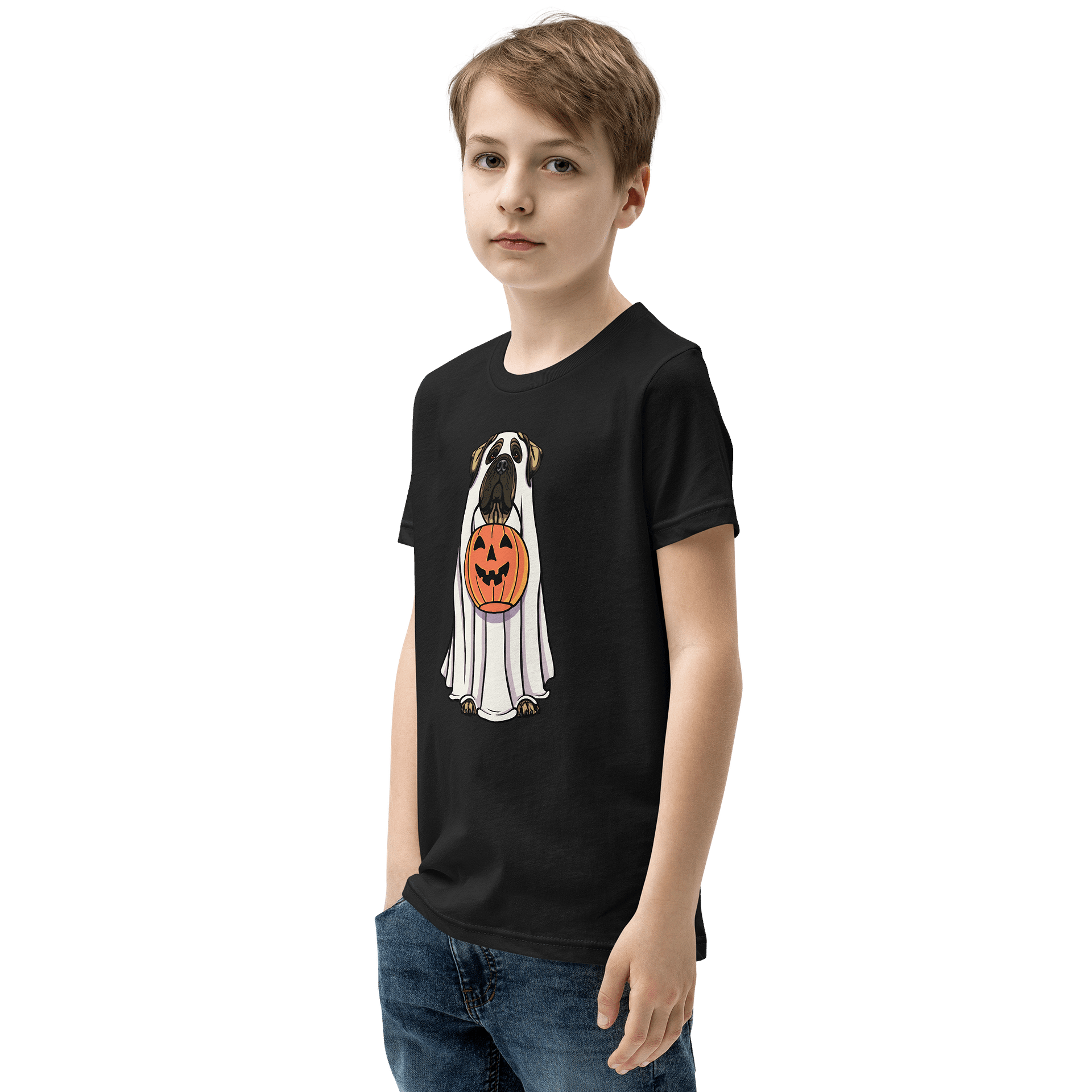 Halloween English Mastiff(Fawn) Youth T-Shirt product image (4)