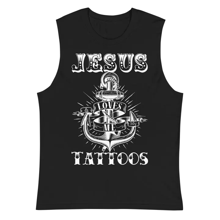 Sojo - Jesus Loves Me & My Tattoos - Muscle Tank product image (2)