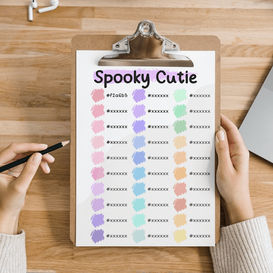 Spooky Cutie Procreate Color Palette with HEX Codes ★ DIGITAL ★ product image (4)