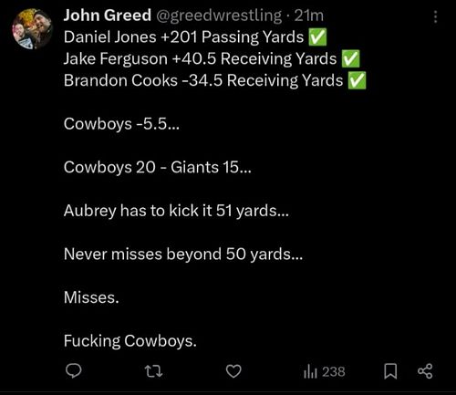 ...fuckin Cowboys.