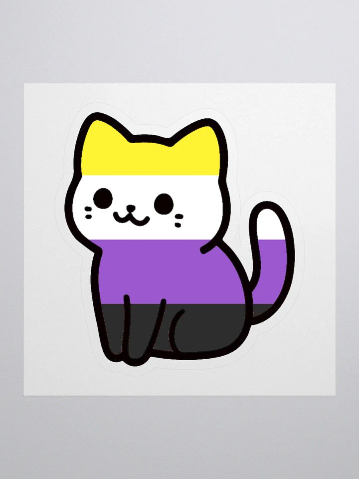 Nonbinary Pride Kitty Sticker product image (1)