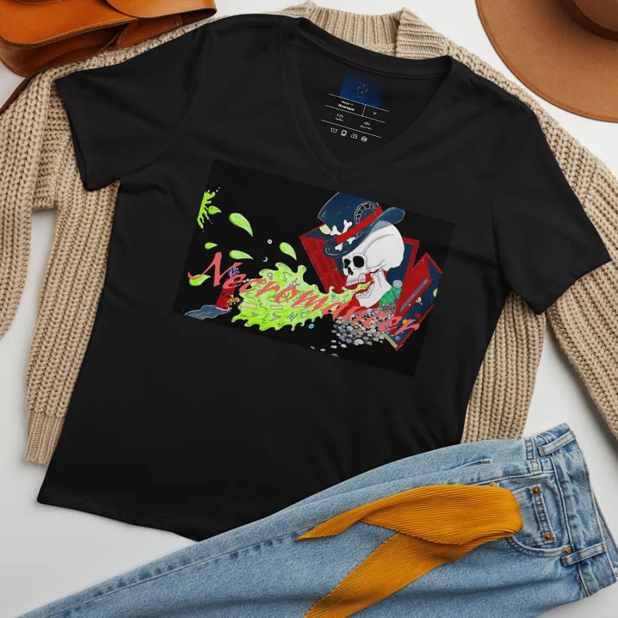 Necromancer's Whimsy Relaxed V-Neck Tee for Women product image (7)