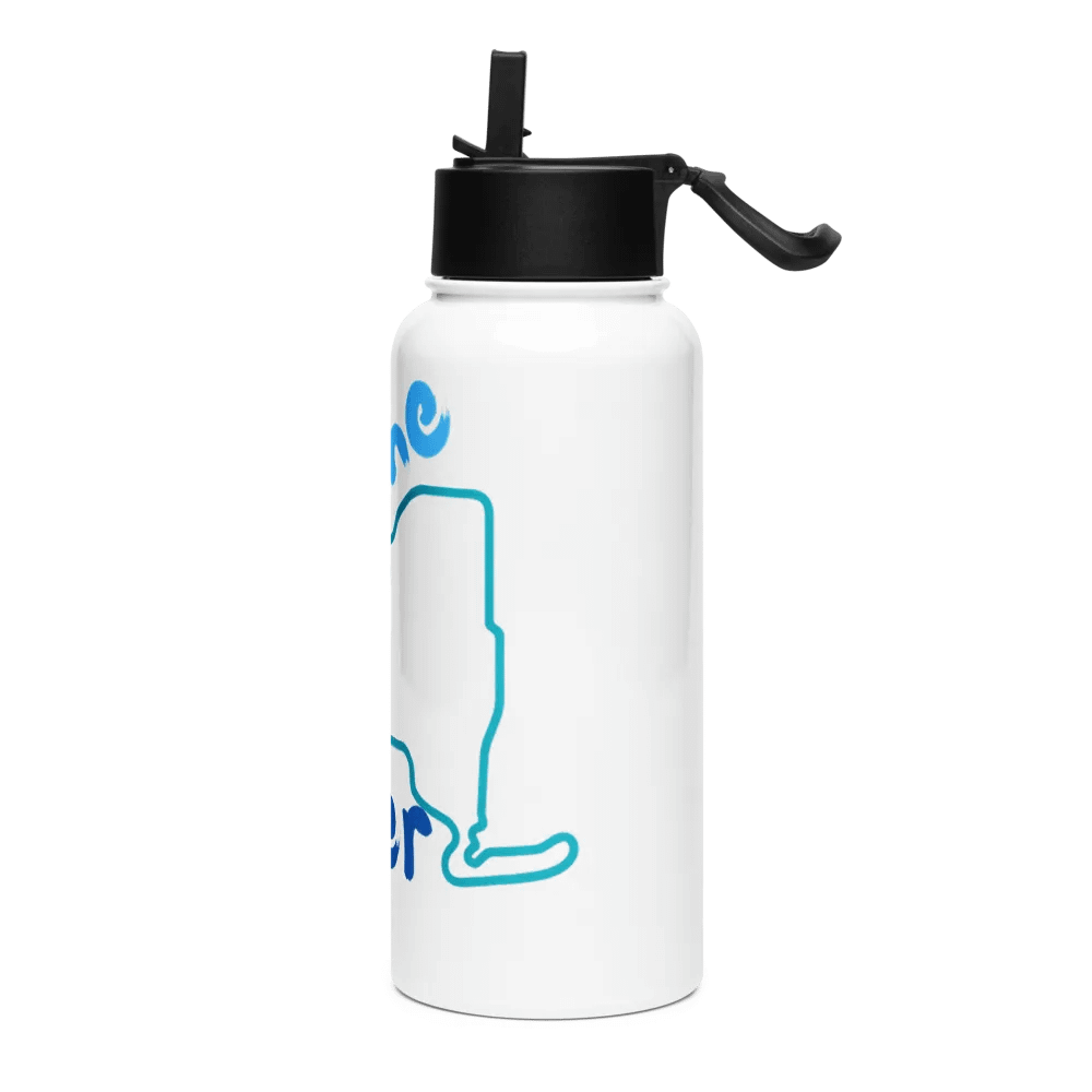 "It's the Water" Stainless Steel Water Bottle with Straw Lid product image (3)
