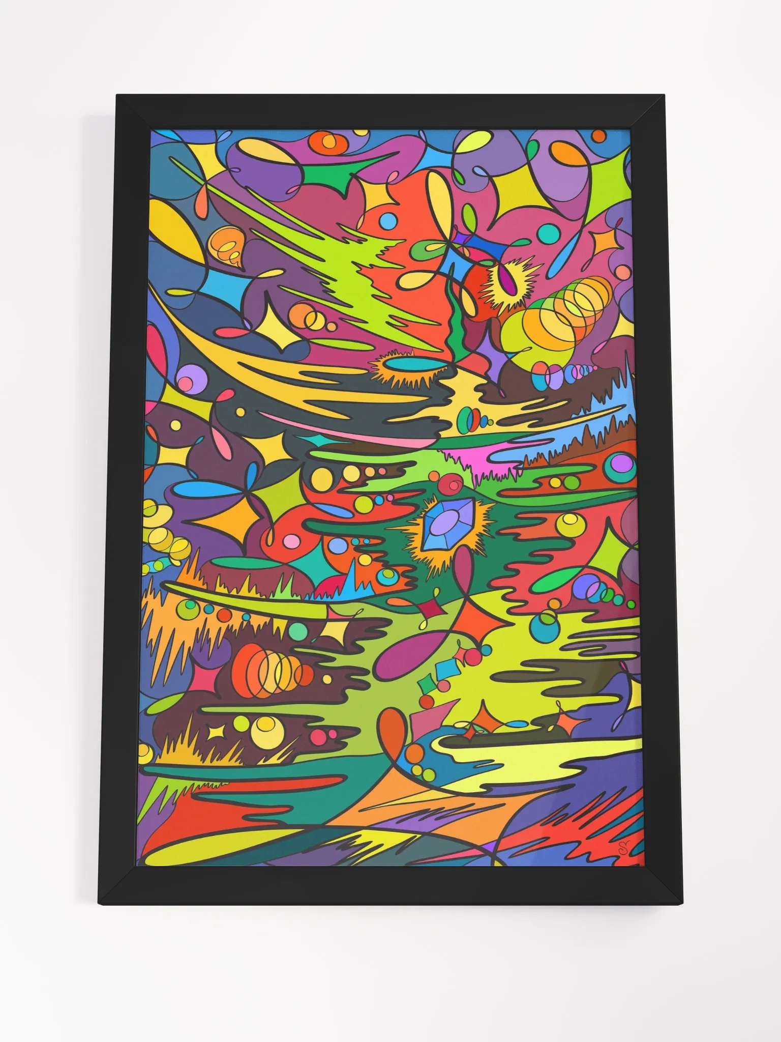 Vibrant Ayous Wood Framed Matte Poster - New Year Tree product image (21)