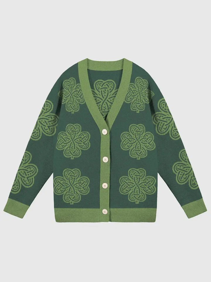 Celtic Knot Knit Clover Cardigan 🍀 product image (1)
