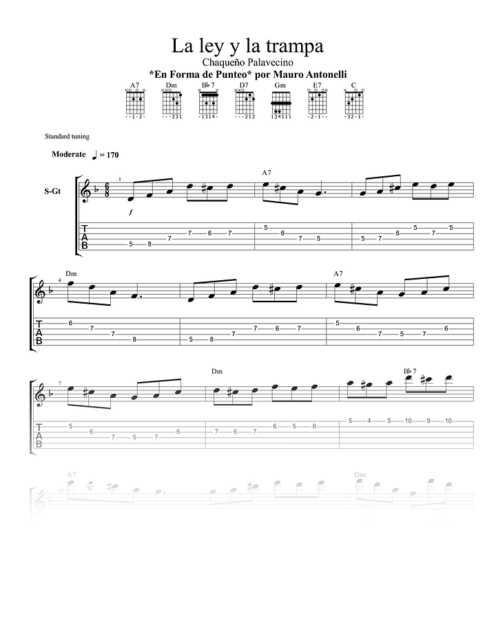 La ley y la trampa - Partitura + Tabs + Acordes product image (1)